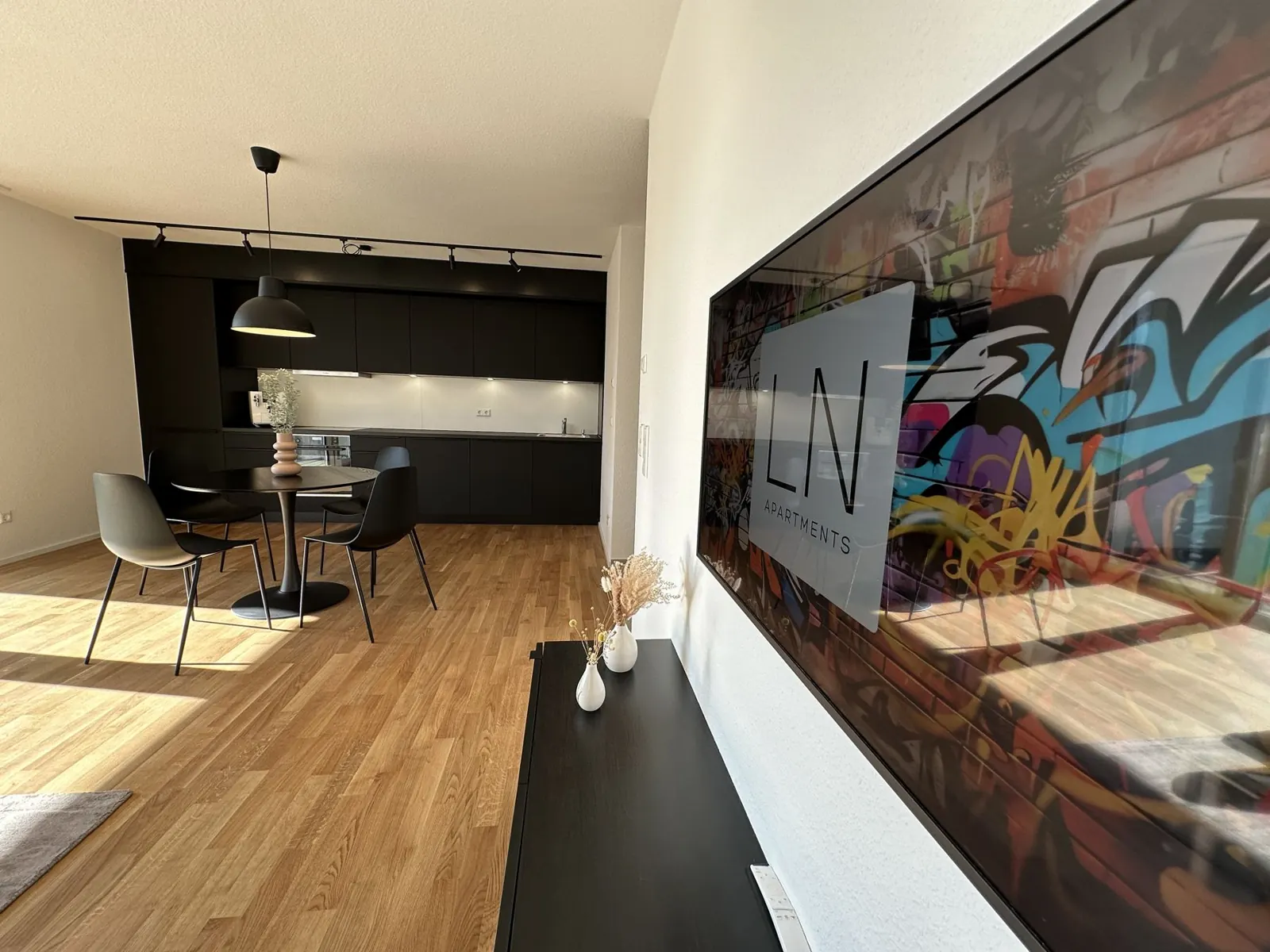 LN mural in one of the apartments